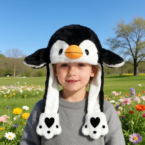 Animal Hat with Moving Ears – Crazy Plush Hat for Kids, Cosplay, Easter, Christmas Gift