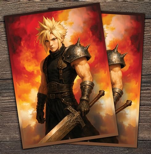 Anime Mercenary Soldier Card Sleeves (100 Pack) for MTG & TCGs – Standard Size 66x92mm