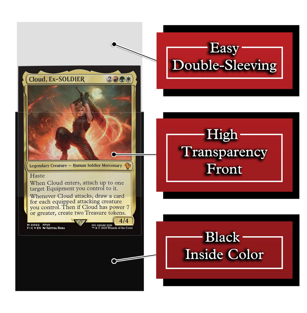 Anime Mercenary Soldier Card Sleeves (100 Pack) for MTG & TCGs – Standard Size 66x92mm