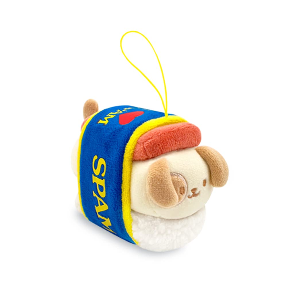 Anirollz SPAM Musubi Plush Keychain - 4" Soft Squishy Puppy Toy with Keychain Strap