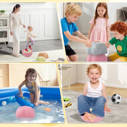 ANLIK Toddler Stepping Stones 5-Piece Set - Blue EPP Foam Balance Stones for Kids, Non-Toxic, Anti-Slip, Stackable Montessori Toy