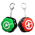 ANLIKY Right Wrong Sound Buzzers – Portable Keychain Answer Buzzers Set of 2 (Green + Red) for Game Shows, Classroom Quizzes & Pet Training