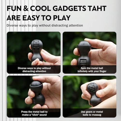 Anliv Art Metal Fidget Spinner – Focus, Balance & Rhythm Adjustment – Stress & Anxiety Relief for Adults & Teens – Portable & Durable for Office, Travel, Studying (Black)