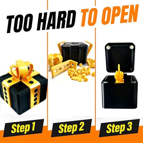 Annoying Gift Box with Pop-Up Middle Finger – 3D Printed Prank Surprise for Funny Gifts