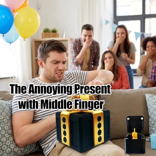Annoying Gift Box with Pop-Up Middle Finger – 3D Printed Prank Surprise for Funny Gifts