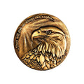 Antique Gold-Plated Christian Eagle Challenge Coin – Bible Verse Isaiah 40:31 and American Bald Eagle