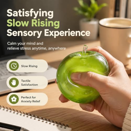 ANYKU Green Apple Squishy – Oversized Slow-Rising Stress Relief Fidget Toy for Adults