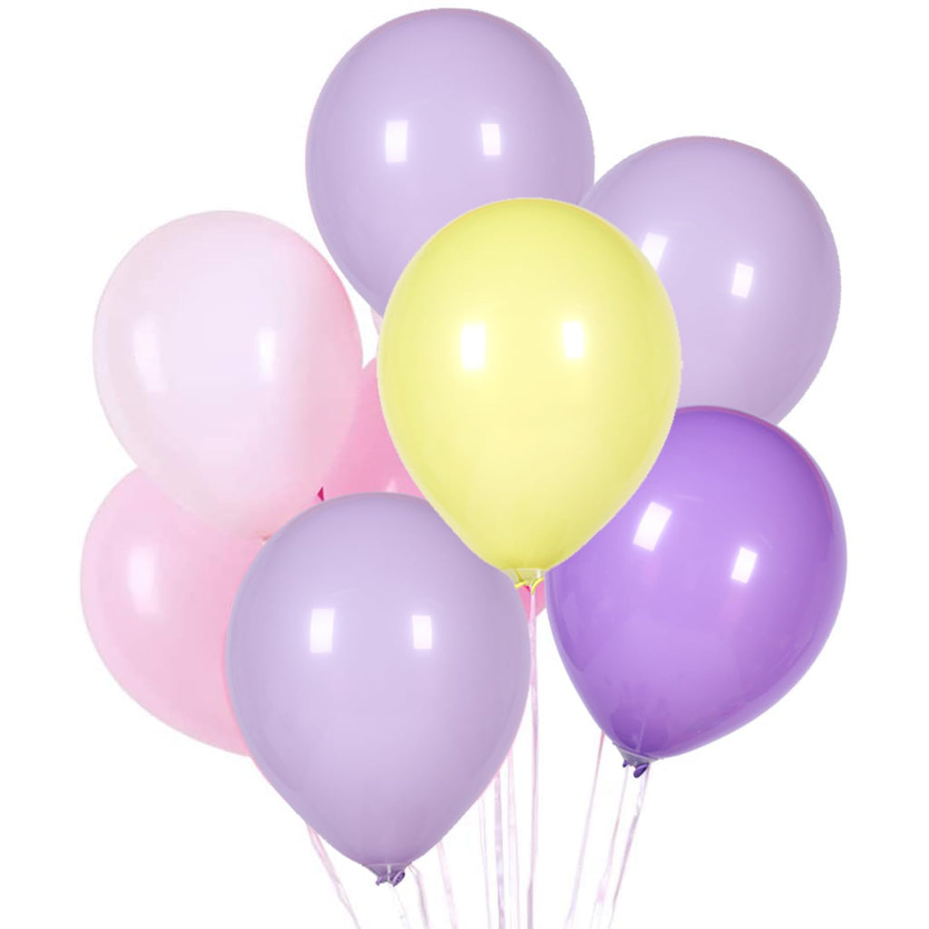 ANYMONYPF 144-Piece Purple Long Hair Princess Balloon Arch Kit for Girl Birthday Party Decorations