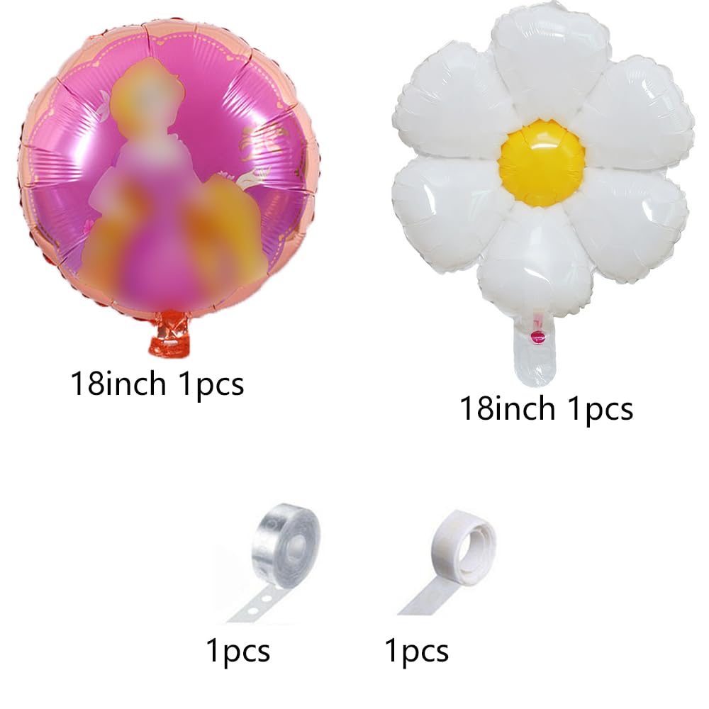 ANYMONYPF 144-Piece Purple Long Hair Princess Balloon Arch Kit for Girl Birthday Party Decorations
