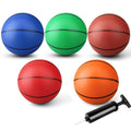 Anzmtosn 4-Pack 7-Inch Mini Basketballs with Pump – PVC Inflatable Balls for Indoor Hoops, Pool, and Beach