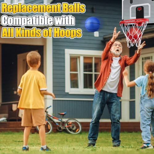 Anzmtosn 4-Pack 7-Inch Mini Basketballs with Pump – PVC Inflatable Balls for Indoor Hoops, Pool, and Beach