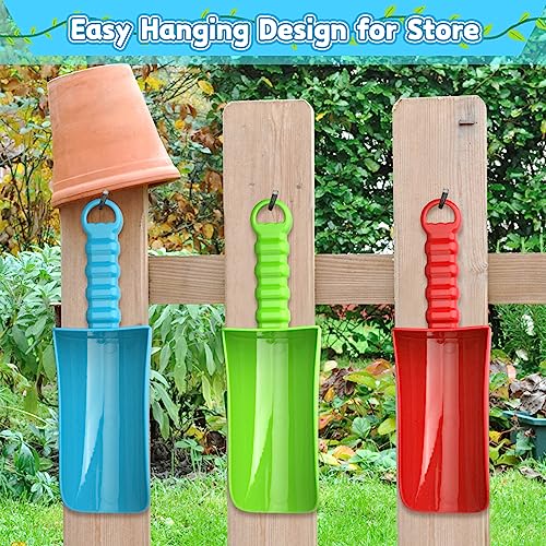 Anzmtosn 4-Pack Jumbo 9-Inch Beach Sand Shovels for Kids and Adults – Durable ABS Plastic Garden Digging Toy Set