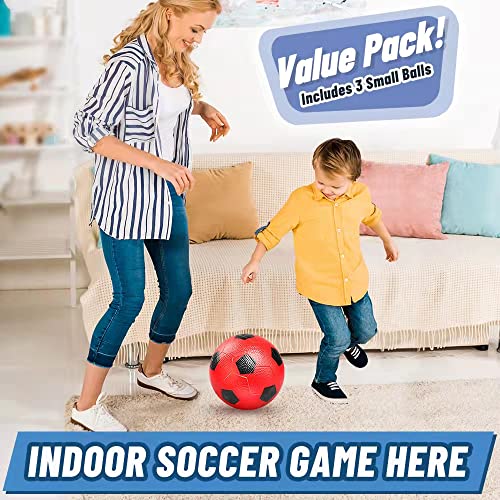 Anzmtosn 6-Inch Mini Soccer Balls for Toddlers (3 Pack) – Soft Rubber, Easy to Inflate, Beach & Pool Friendly