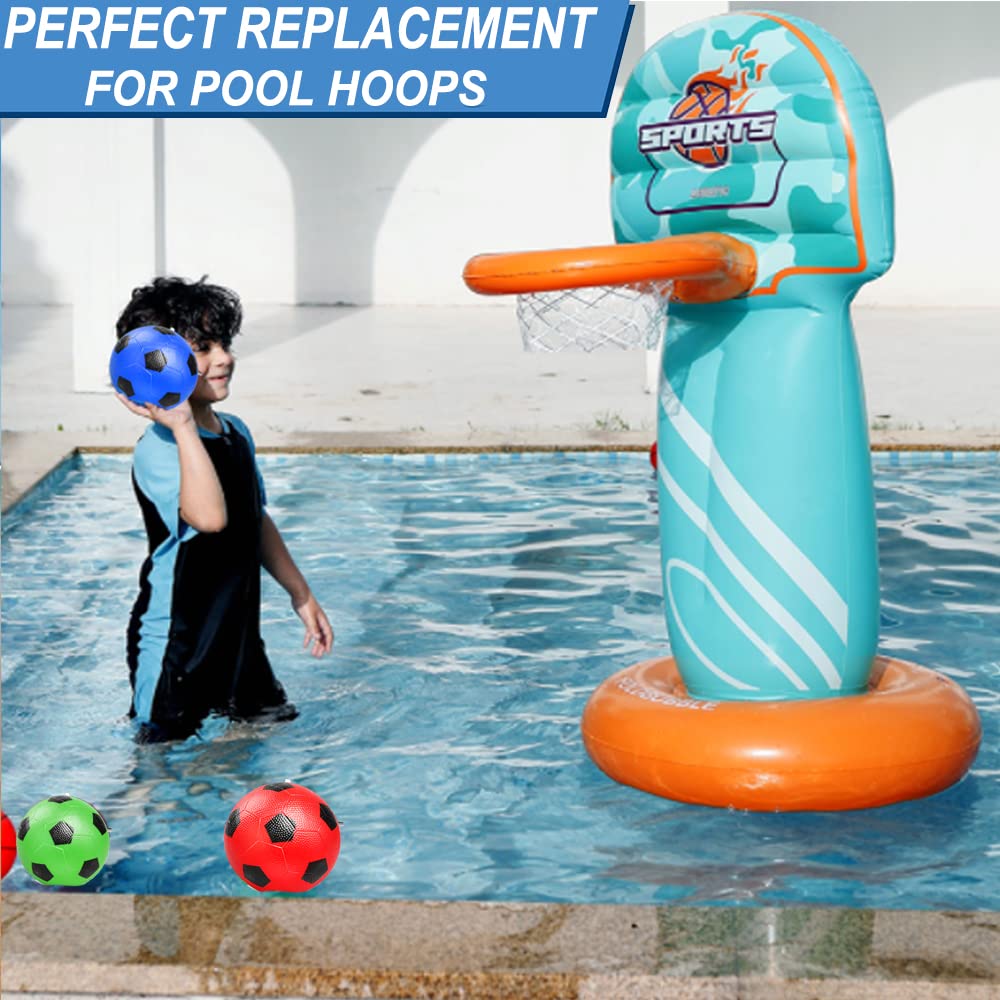 Anzmtosn 6-Inch Mini Soccer Balls for Toddlers (3 Pack) – Soft Rubber, Easy to Inflate, Beach & Pool Friendly