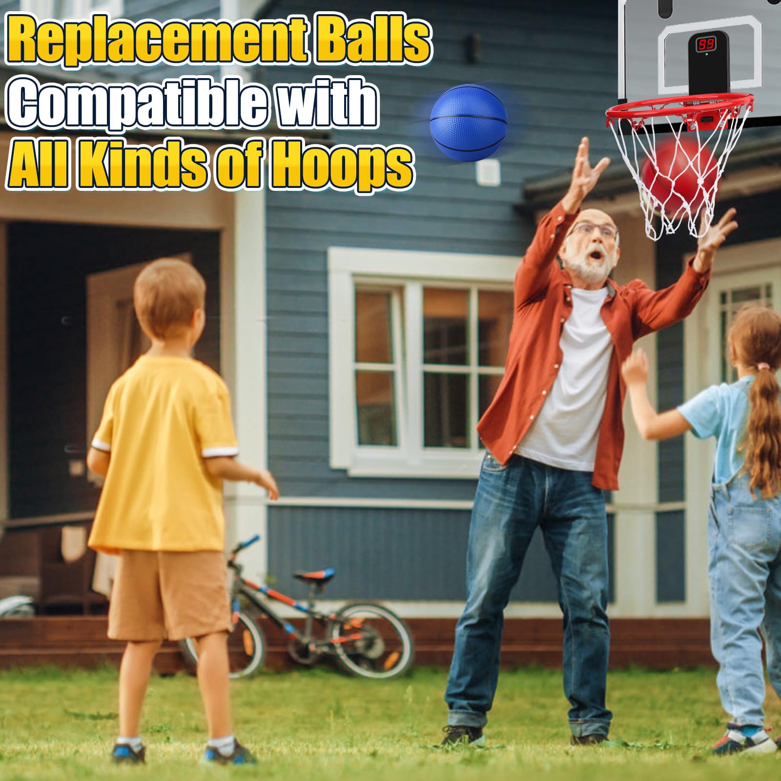 Anzmtosn 7 Inch Mini Basketballs 5 Pack - Pool & Indoor Hoop Balls with Anti-Slip Grip, Eco-Friendly PVC, Assorted Colors