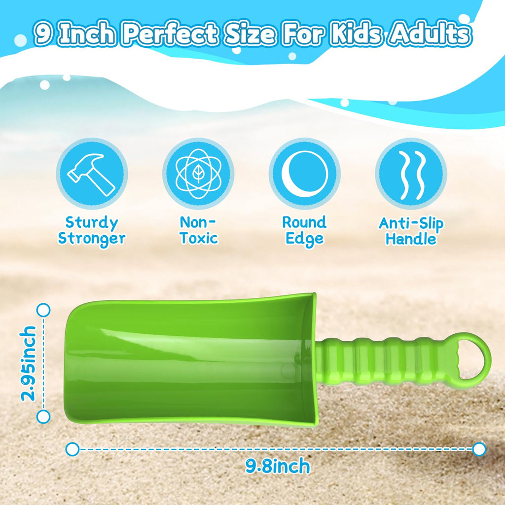 Anzmtosn 9-Inch Beach Sand Shovels Set – Anti-Slip Handles, Eco-Friendly, Indoor Outdoor Use
