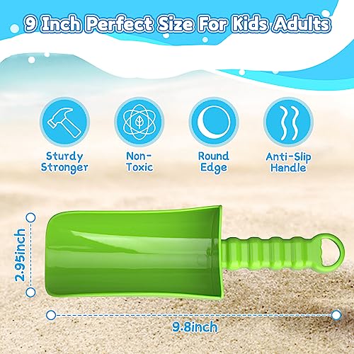Anzmtosn 9-Inch Beach Sand Shovels Set – Anti-Slip Handles, Eco-Friendly, Indoor Outdoor Use