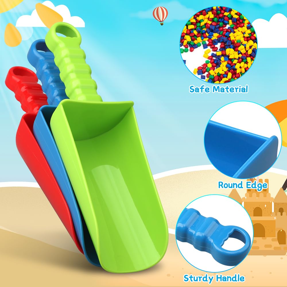 Anzmtosn 9-Inch Beach Sand Shovels Set – Eco-Friendly Anti-Slip Handle Garden Toy for Kids and Adults