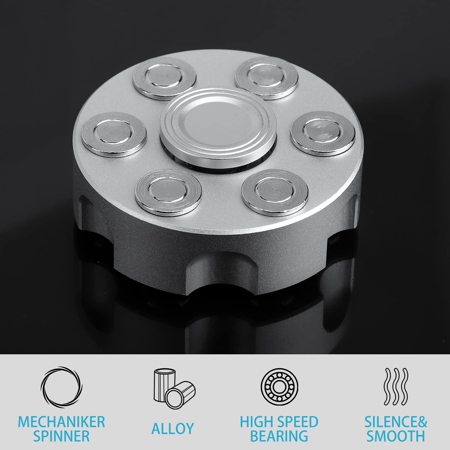 Anzmtosn Metal Fidget Spinner – Cowboy Design, Heavy Duty CNC Alloy Desk Toy for Focus and Stress Relief