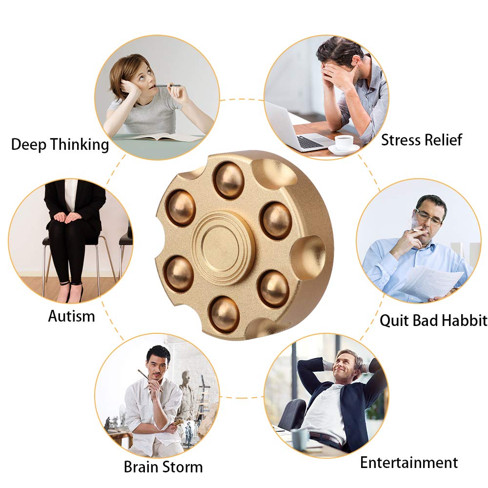 Anzmtosn Retro Cowboy Metal Fidget Spinner - Alloy Toy for Focus and Stress Relief