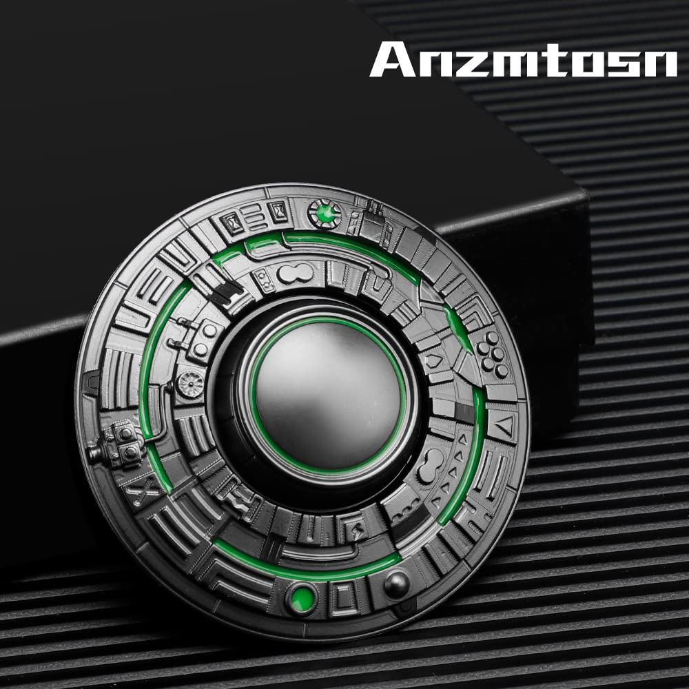 Anzmtosn UFO Metal Fidget Spinner - Glow in the Dark, R188 Bearing, 3+ Min Spin, Stress Relief Desk Toy