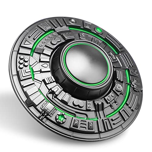 Anzmtosn UFO Metal Fidget Spinner - Glow in the Dark, R188 Bearing, 3+ Min Spin, Stress Relief Desk Toy