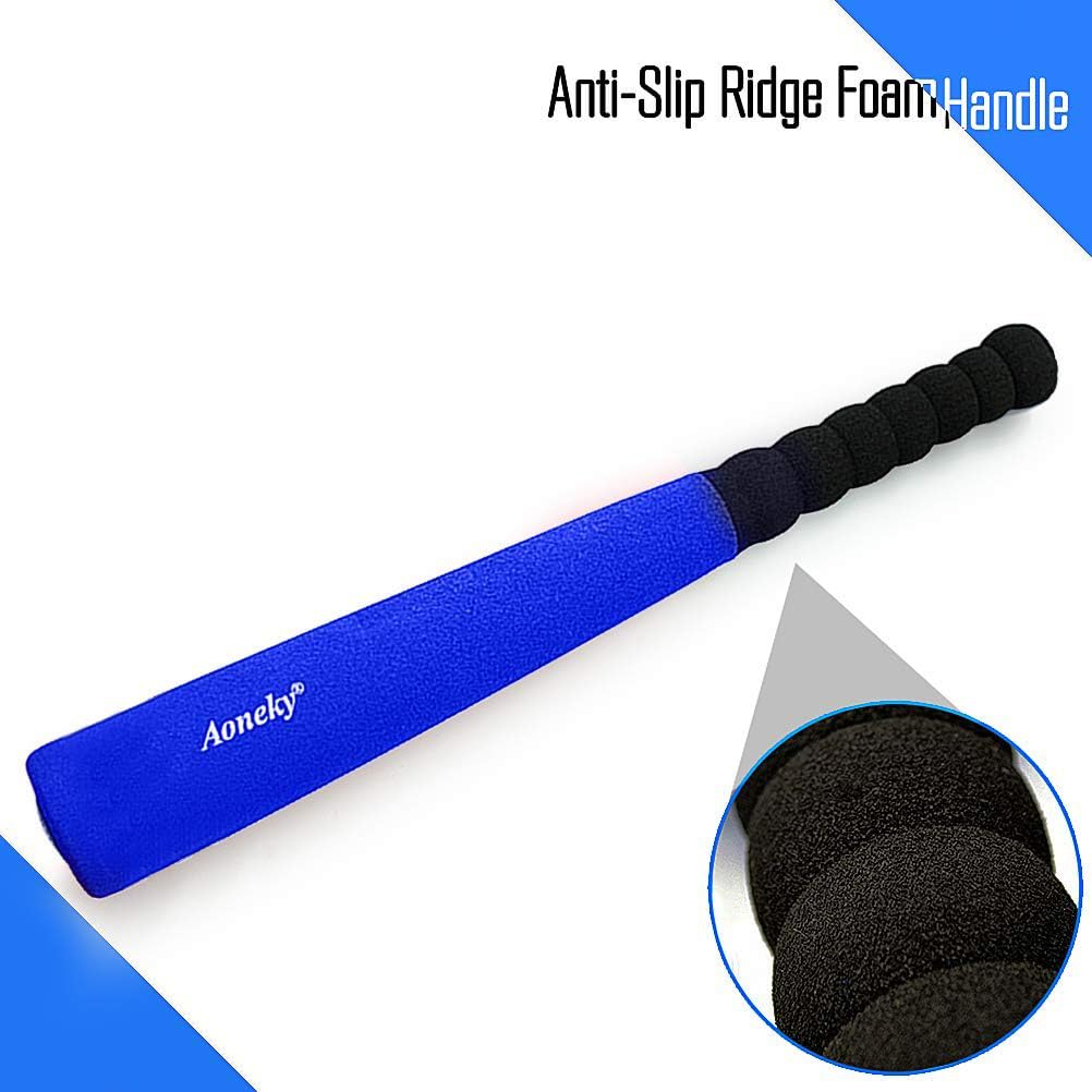 Aoneky Foam Baseball Bat and Ball Set for Toddlers Ages 1-4 - Safe Indoor Outdoor T-Ball Toy with 16.5 Inch Bat and Tee