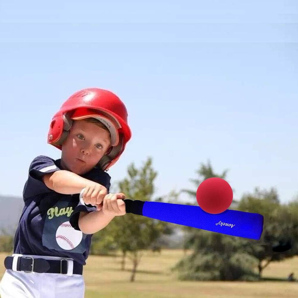 Aoneky Foam Baseball Bat and Ball Set for Toddlers Ages 1-4 - Safe Indoor Outdoor T-Ball Toy with 16.5 Inch Bat and Tee