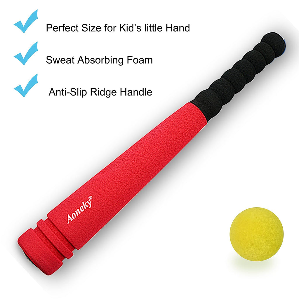 Aoneky Mini Foam Baseball Bat and Ball Set for Toddlers - 16.5 Inch Soft Foam Toy