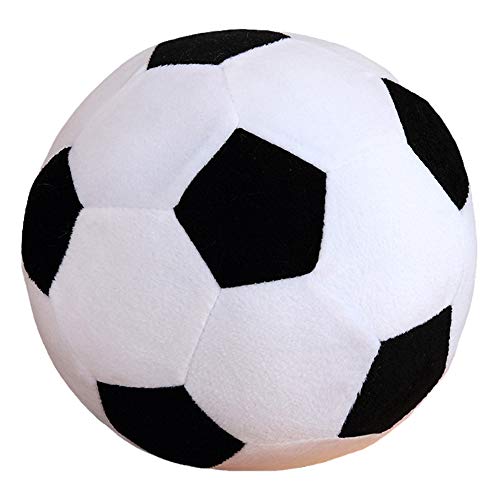 AOQI Black & White Plush Soccer Ball Pillow - Soft Stuffed Toy for Kids, 7.8 Inch