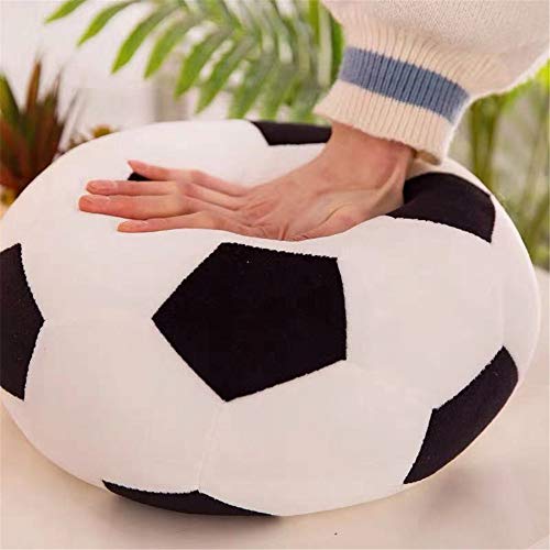 AOQI Black & White Plush Soccer Ball Pillow - Soft Stuffed Toy for Kids, 7.8 Inch