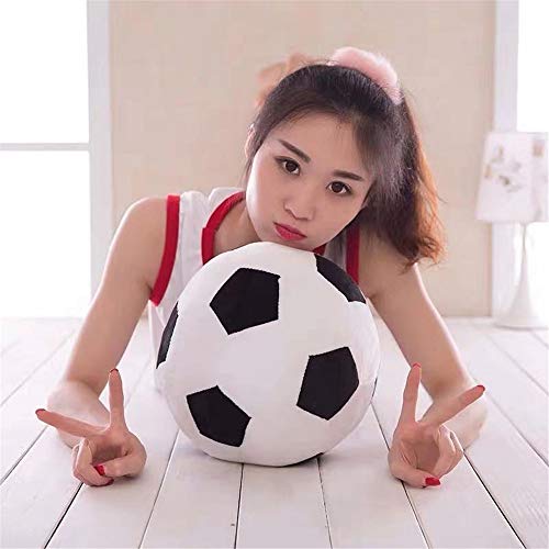 AOQI Black & White Plush Soccer Ball Pillow - Soft Stuffed Toy for Kids, 7.8 Inch