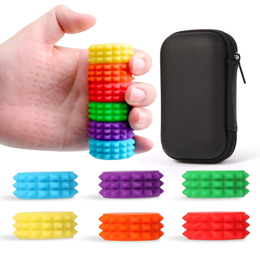 AOSTEONG Magnetic Stress Balls 6 Pack – Silicone Fidget Toys with Spikes for Anxiety Relief, Focus, and Sensory Stimulation