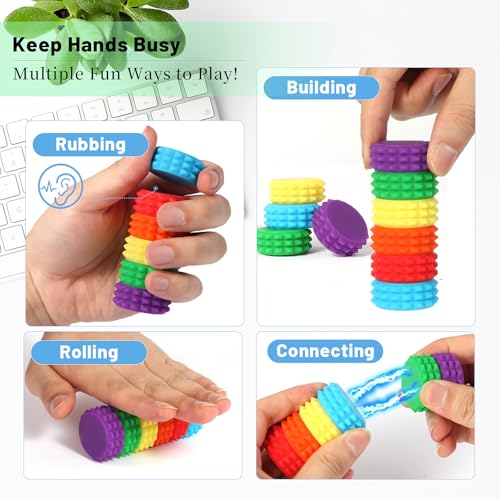 AOSTEONG Magnetic Stress Balls 6 Pack – Silicone Fidget Toys with Spikes for Anxiety Relief, Focus, and Sensory Stimulation