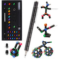 AOYALABOR Magnetic Fidget Pen – Buildable Toy Pen with 30 Steel Balls, 14 Rings & 5 Ink Refills for Stress Relief and Creativity
