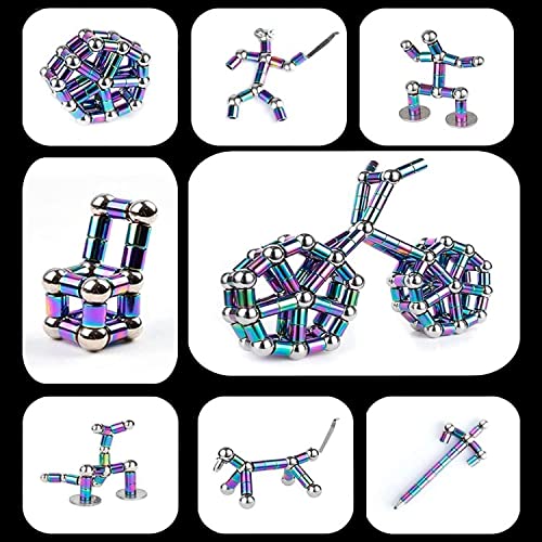 AOYALABOR Magnetic Fidget Pen – Buildable Toy Pen with 30 Steel Balls, 14 Rings & 5 Ink Refills for Stress Relief and Creativity
