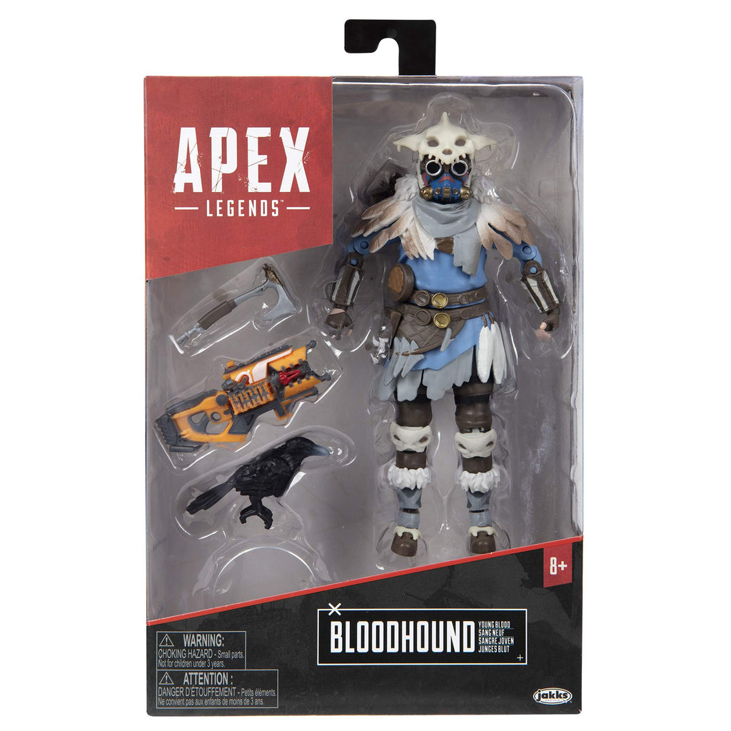 Apex Legends Bloodhound 6-Inch Action Figure with Young Blood Legendary Skin - 25 Points of Articulation, Collectible Toy for Ages 8+