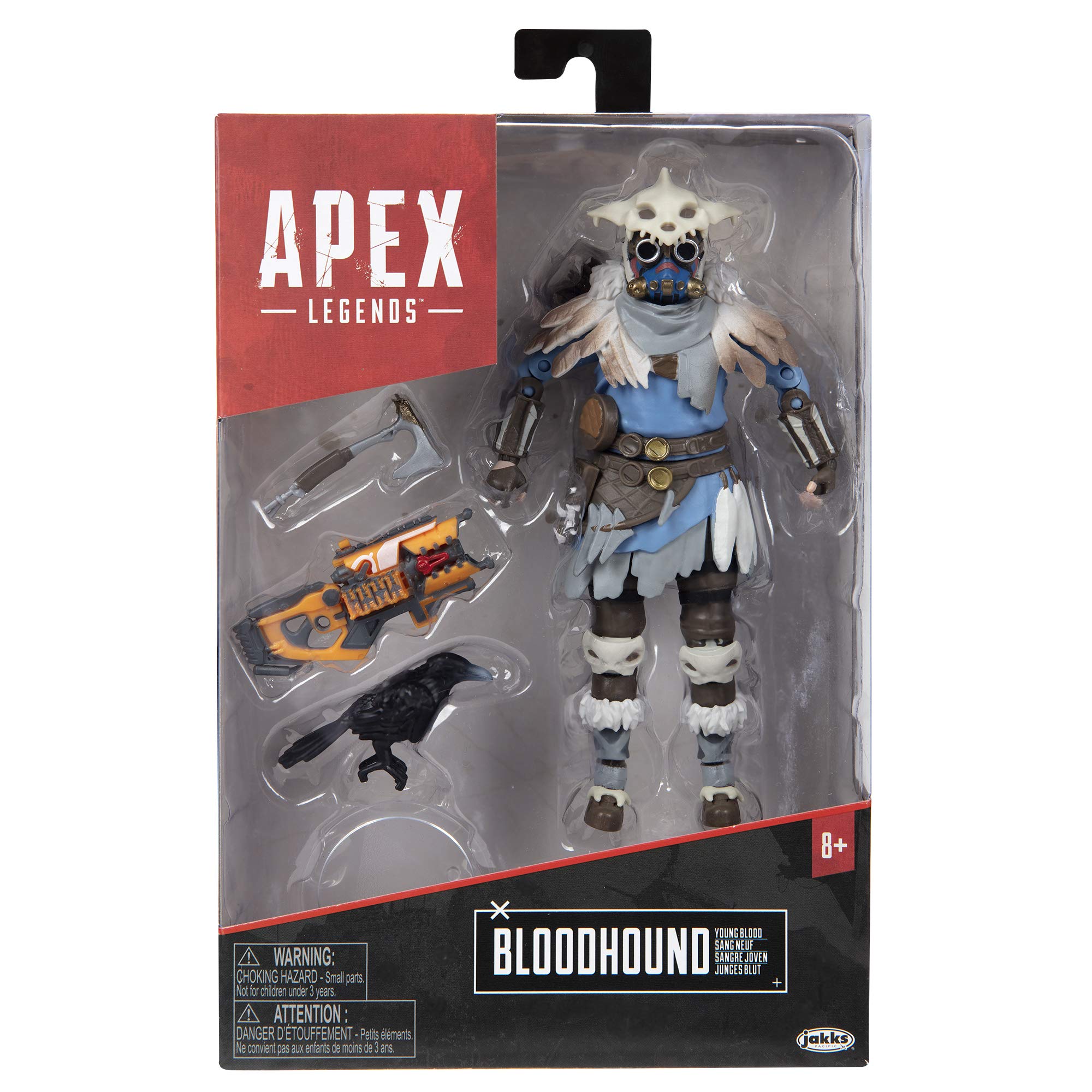 Apex Legends Bloodhound 6-Inch Action Figure with Young Blood Legendary Skin - 25 Points of Articulation, Collectible Toy for Ages 8+