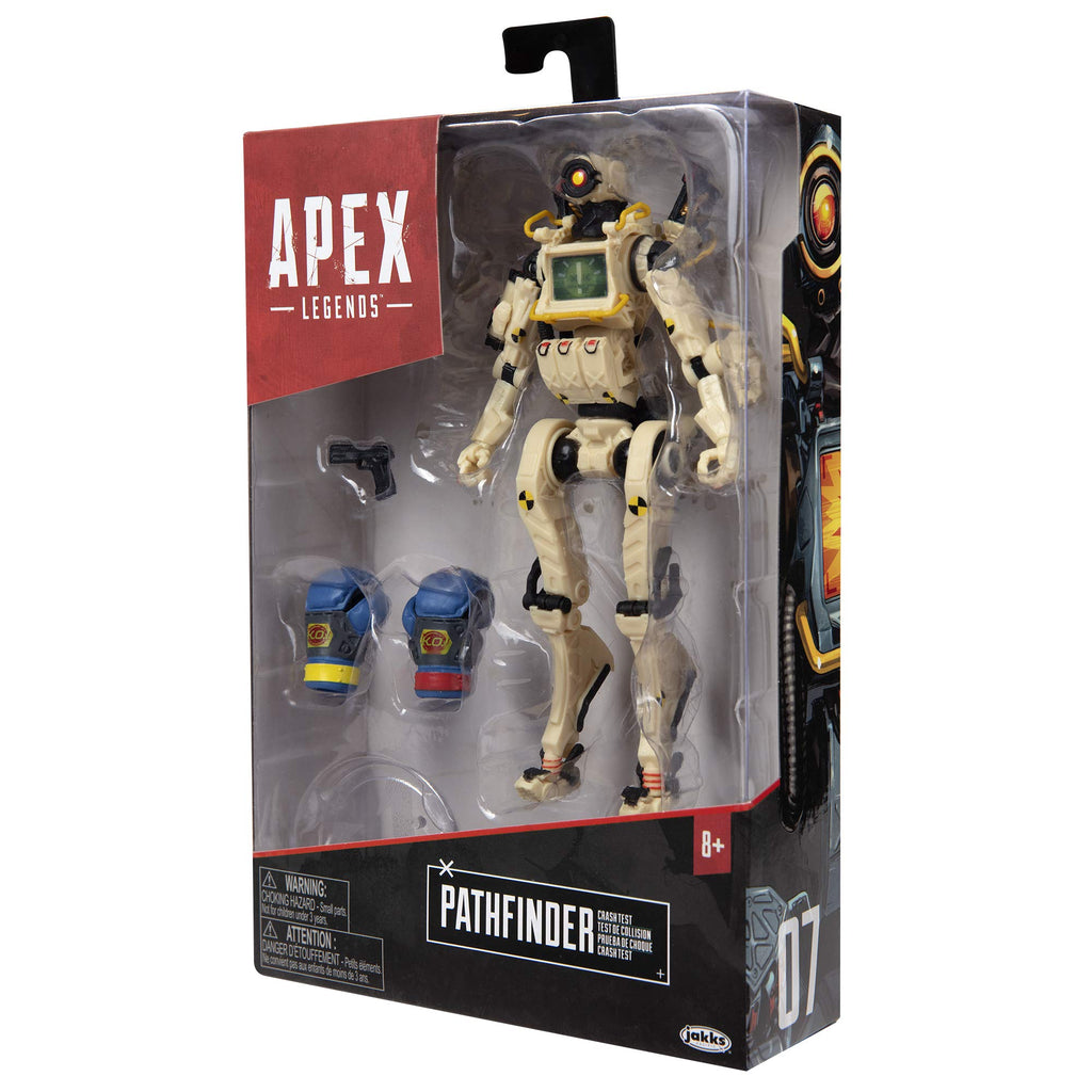 Apex Legends Pathfinder Crash Test Rare Skin 6-Inch Action Figure - Highly Detailed Poseable Collectible