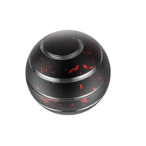 Apqdw 1.54 Inch Kinetic Spinning Desk Toy – Metal Fidget Spinner for Stress Relief, ADHD Focus, and Party Favors (Black/Red)