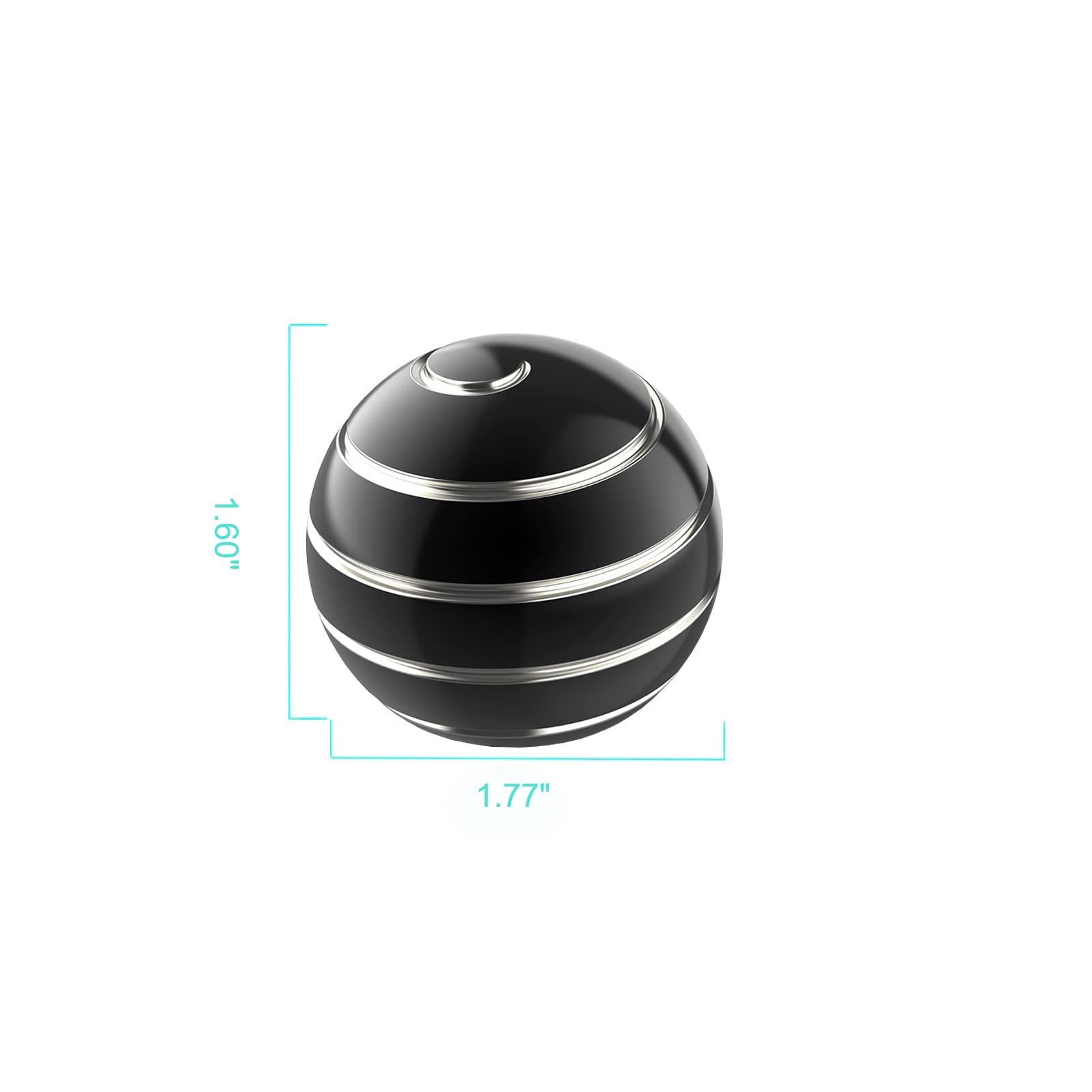 Apqdw Kinetic Desk Spinner – 1.77-Inch Fidget Toy for Office Stress Relief, Black