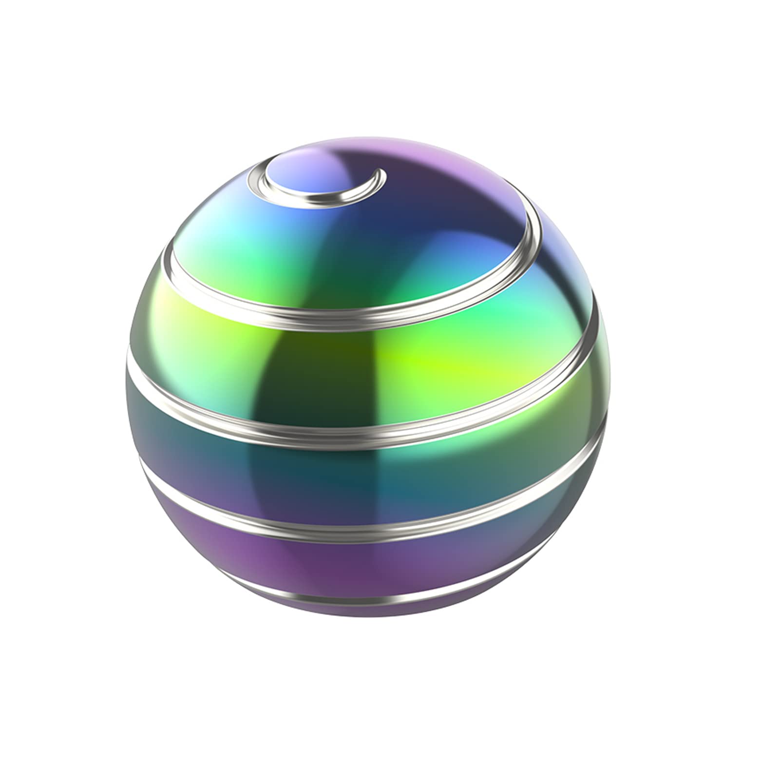 Apqdw Kinetic Desk Toy 1.77'' Rainbow-A - Fidget Spinning Ball for Office Stress Relief, ADHD Focus, Optical Illusion, Portable Pocket Size (45mm)