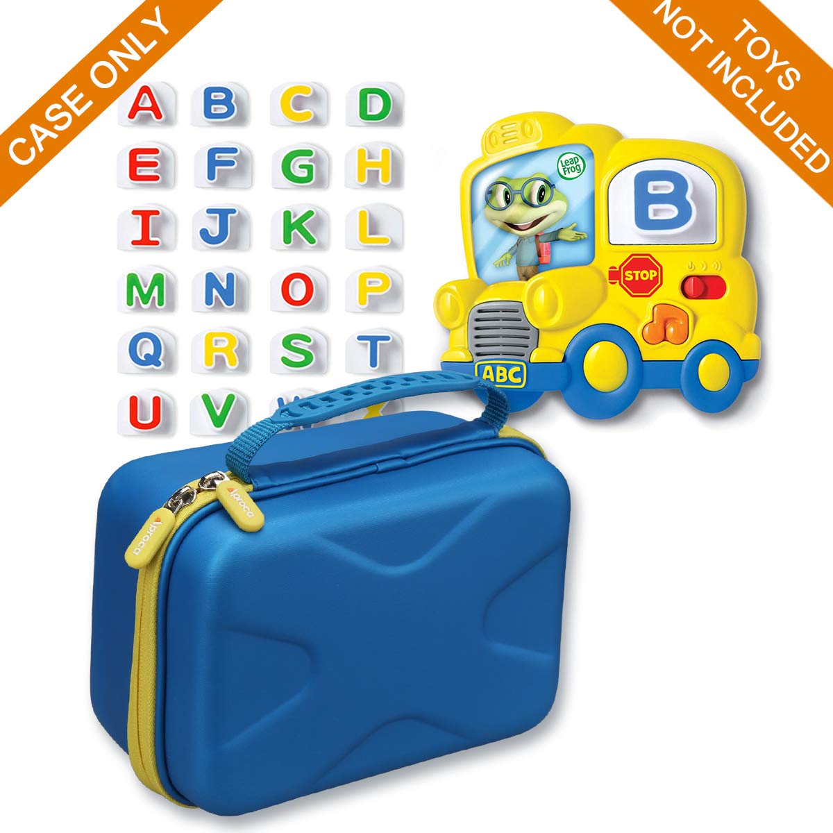 Aproca Storage Case for LeapFrog Fridge Phonics Magnetic Letter Set – Blue-Yellow Zipper (Case Only)