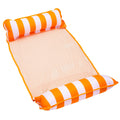 Aqua Leisure 4-in-1 Monterey Hammock Pool Float – Orange/White Stripe, Non-Stick PVC, Easy Entry for Adults