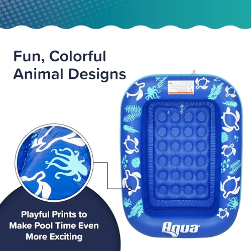 Aqua LEISURE Inflatable Kiddie Pool with Clear Sides and Cushioned Bottom