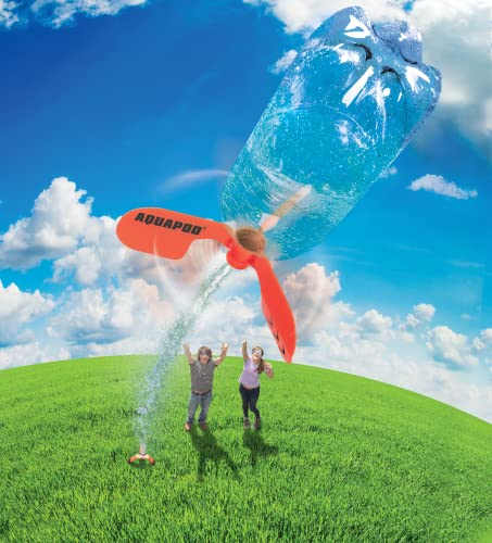 Aquapod Curved Water Rocket Fin – Screw-On Spiral Flight for 2-Liter Bottles, STEM Outdoor Toy