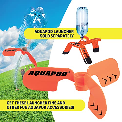 Aquapod Curved Water Rocket Fin – Screw-On Spiral Flight for 2-Liter Bottles, STEM Outdoor Toy