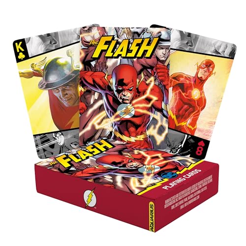 AQUARIUS DC Comics The Flash Playing Cards – Officially Licensed 54-Card Deck for Poker and Family Game Night