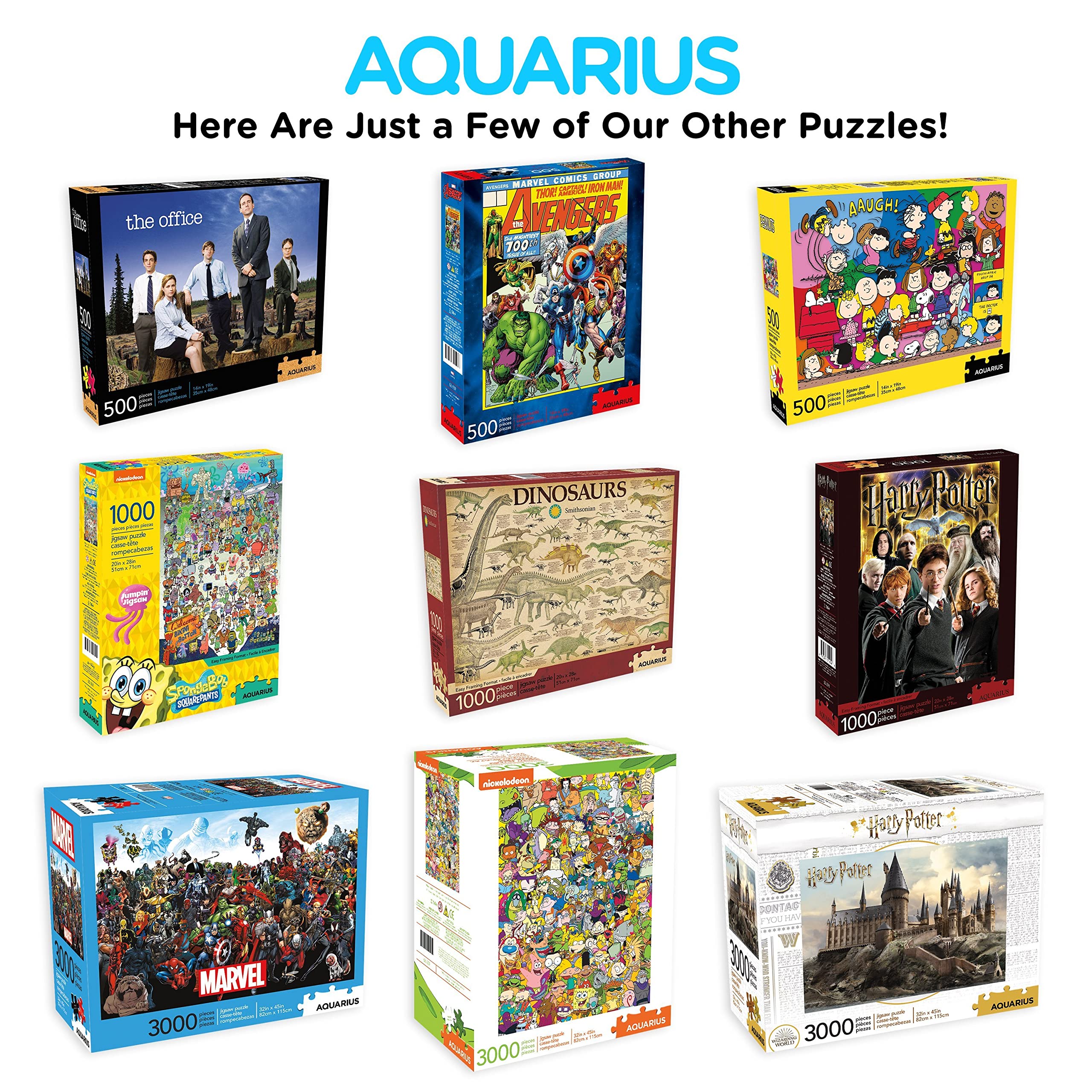 AQUARIUS Harry Potter Ravenclaw Crest 500-Piece Jigsaw Puzzle – Officially Licensed, Glare-Free, 14x19 In