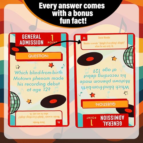 AQUARIUS I Love the 70s Music Trivia Card Game - 102 Questions on 52 Cards for Adults & Teens